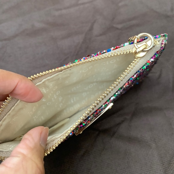 Kate Spade Sparkler Multi Glitter Bee zipper - Picture 5 of 7